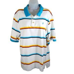 VTG 90s Men's South Pole Authentic Collection Striped Polo SZ XL